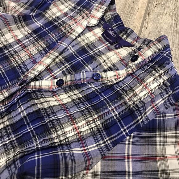 Miley Cyrus MaXazria plaid button down shirt / tunic - Picture 3 of 11